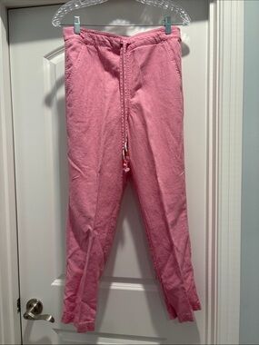J. Crew Pink Linen Blend Pants